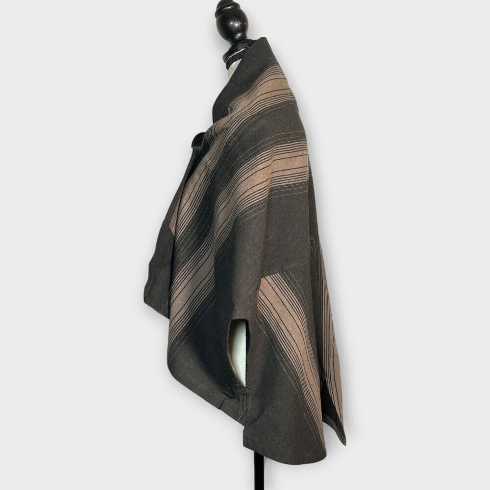 M_MEFU Asymmetric Poncho Jacket Japan Sz 40 (US L) Minimalist Modern - Picture 3 of 11